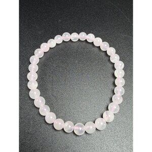 Natural Mangano Calcite Stretch Bracelet 6mm Beads Stone Crystal 6.75" UVs